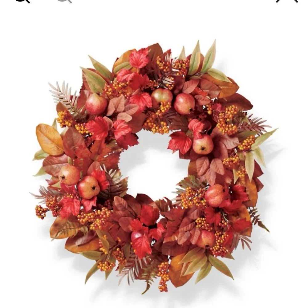 Frontgate Autumn Pomegranate Wreath - 28” - NWT